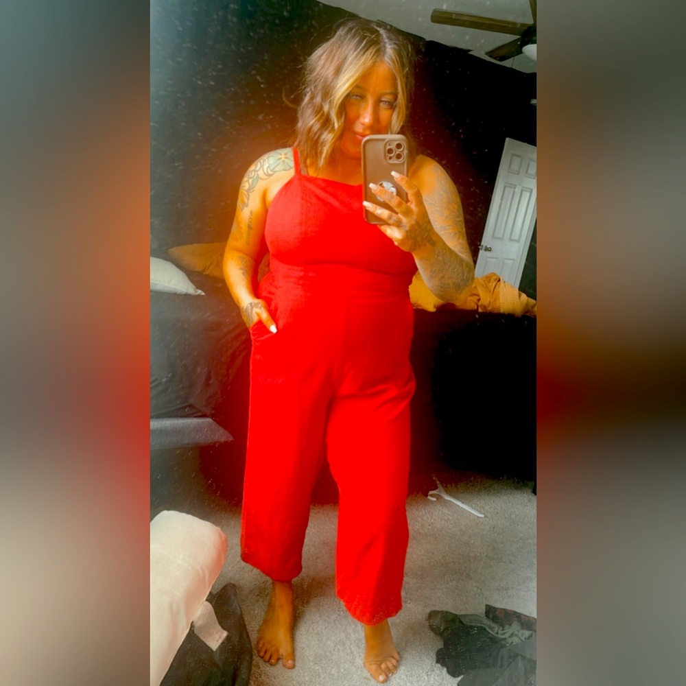 Red jumpsuit
